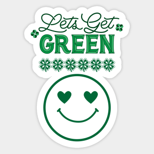 Saint Patricks Day, Lets Get Green Sticker